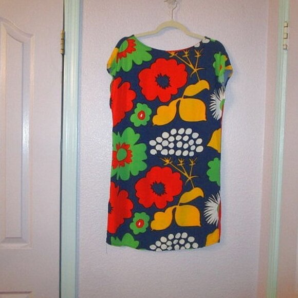 MARIMEKKO Maija KUKKATORI Mini Size XS DRESS Tunic SHIFT Retro MOD Target 70s - Picture 2 of 13
